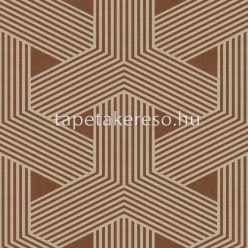   Cristiana Masi Energie vlies, vinyl anyagú barna színű geometriai, textilhatású modern tapéta