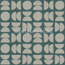   Cristiana Masi Energie vlies, vinyl anyagú zöld, homok, csillámos színű geometriai, textilhatású modern tapéta