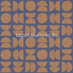   Cristiana Masi Energie vlies, vinyl anyagú kék, barna színű geometriai, textilhatású modern tapéta