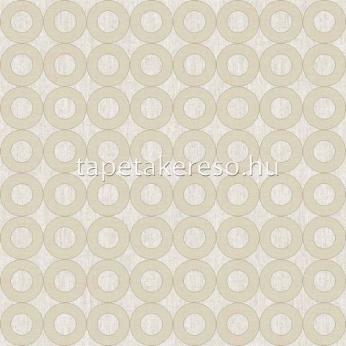 Cristiana Masi Energie vlies, vinyl anyagú törtfehér, homok, csillámos színű körös, geometriai, textilhatású modern tapéta