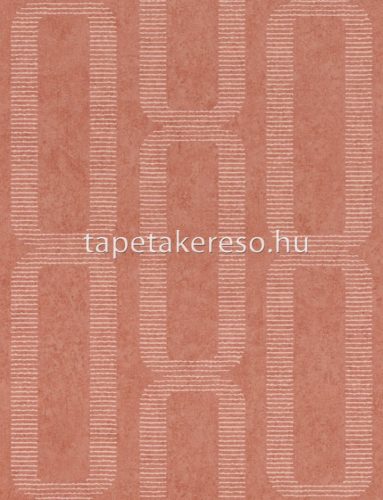Emil & Hugo Linen House vlies anyagú barack színű geometriai modern tapéta