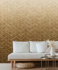 Emil & Hugo Akasa vlies anyagú barna, beige  színű chevron, szövethatású, színátmenetes Modern panel