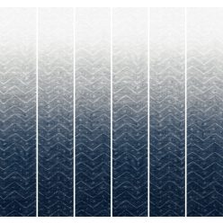   Emil & Hugo Akasa vlies anyagú kék, törtfehér színű chevron, szövethatású, színátmenetes Modern panel