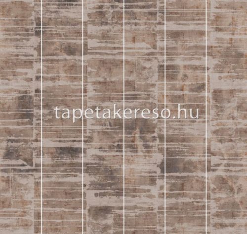 Emil & Hugo Linen House vlies anyagú barna színű koptatott, geometriai modern poszter