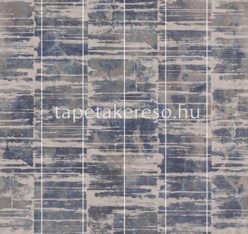 Emil & Hugo Linen House vlies anyagú kék, beige színű koptatott, geometriai modern poszter