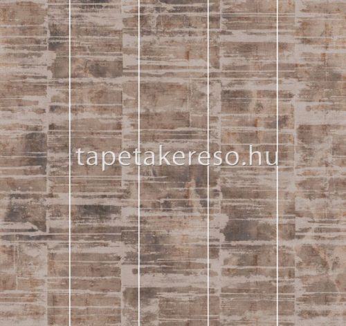 Emil & Hugo Linen House vlies anyagú barna színű koptatott, geometriai modern poszter