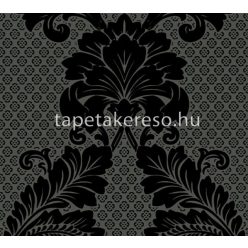   Architects Paper Finest vlies, flock anyagú szürke, fekete színű barokk klasszikus tapéta