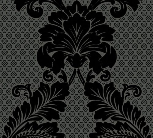 Architects Paper Finest vlies, flock anyagú szürke, fekete színű barokk klasszikus tapéta