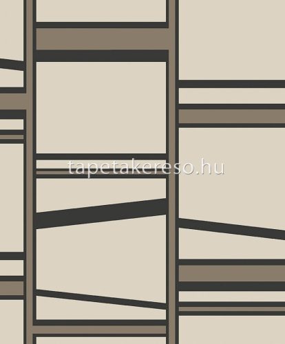 Boras The Apartment vlies anyagú fekete, fehér, barna színű geometriai modern tapéta