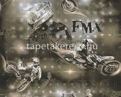AS Creation Boys & Girls 6 papír anyagú fekete, ezüst, barna színű motoros gyerek tapéta