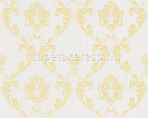 Architects Paper Finest vlies, textil anyagú fehér, arany színű barokk klasszikus tapéta
