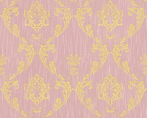 Architects Paper Finest vlies, textil anyagú arany, mályva színű barokk klasszikus tapéta