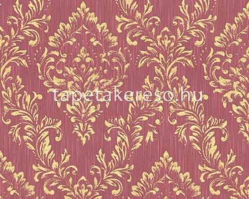 Architects Paper Metalic Silk vlies, textil anyagú bordó, arany színű barokk klasszikus tapéta