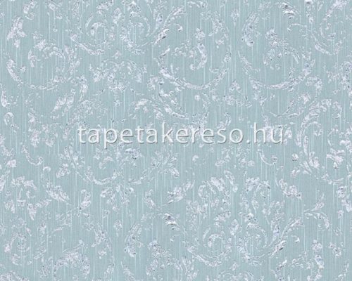 Architects Paper Finest vlies, textil anyagú ezüst, türkiz színű barokk klasszikus tapéta