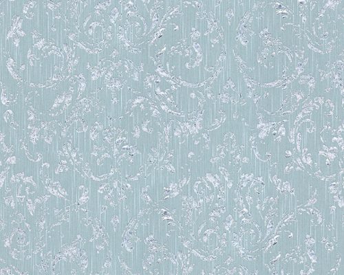 Architects Paper Finest vlies, textil anyagú ezüst, türkiz színű barokk klasszikus tapéta