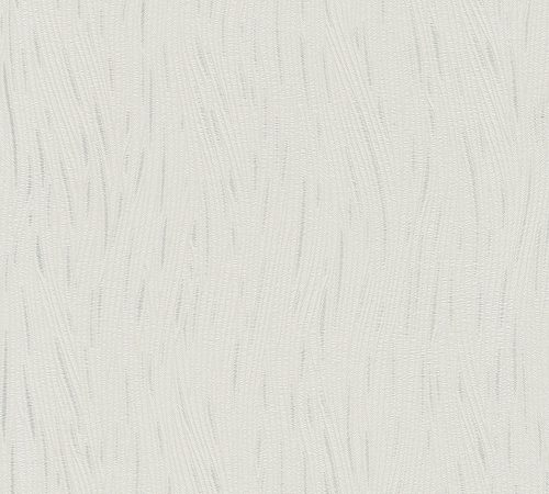 AS Creation 111 Shades of  White papír, habos anyagú fehér színű hullámos modern tapéta