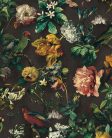 Eijffinger Museum vlies, vinyl anyagú fekete, zöld, sárga, fehér, kék, lila, narancssárga színű madaras, virágos romantikus tapéta