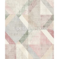   Rasch Color Your Life vlies, habos anyagú beige, barna, rózsaszín színű koptatott, geometriai modern tapéta