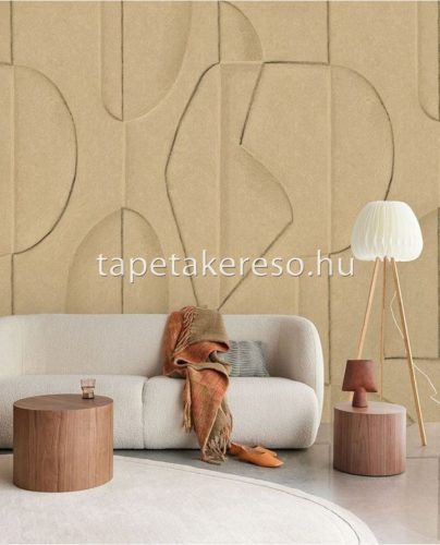 Eijffinger Artifact vlies anyagú barna színű geometriai modern poszter