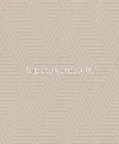 Rasch Deco Style vlies, habos anyagú beige, ezüst, gyöngyház színű geometriai modern tapéta