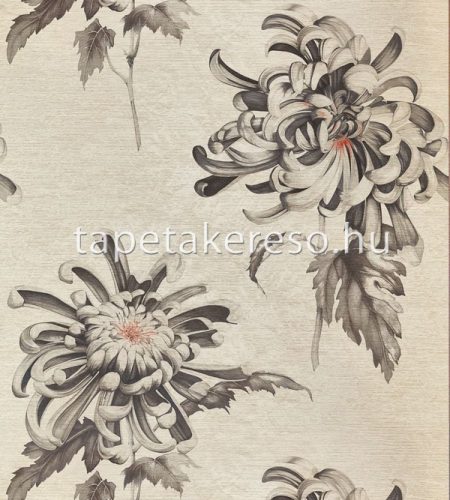 Zoffany The muse vlies anyagú szürke, ezüst, piros színű virágos modern tapéta