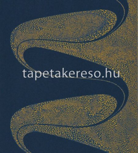 Zoffany The muse vlies anyagú kék, arany színű hullámos modern tapéta