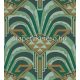 Zoffany The muse vlies anyagú zöld, arany színű absztrakt modern tapéta