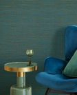 Eijffinger Canvas vlies, vinyl anyagú türkiz, sárga színű szövethatású, struktúrált modern tapéta