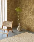 Eijffinger Canvas vlies, vinyl anyagú barna, arany színű foltos, textilhatású modern tapéta