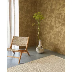  Eijffinger Canvas vlies, vinyl anyagú barna, arany színű foltos, textilhatású modern tapéta