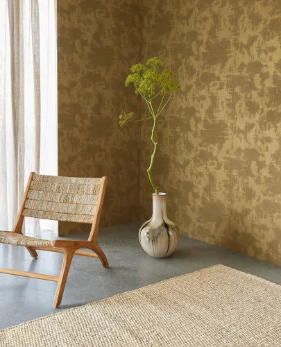 Eijffinger Canvas vlies, vinyl anyagú barna, arany színű foltos, textilhatású modern tapéta