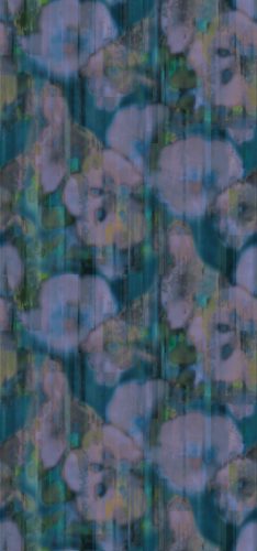 Eijffinger Canvas vlies anyagú kék, zöld, lila, sárga, fémes színű virágos modern poszter