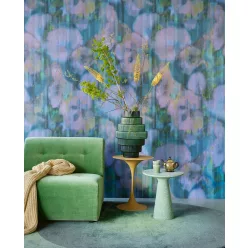   Eijffinger Canvas vlies anyagú kék, zöld, lila, sárga, fémes színű virágos modern poszter