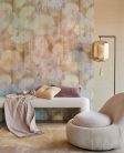 Eijffinger Canvas vlies anyagú beige, lila, ezüst, fémes színű virágos modern poszter