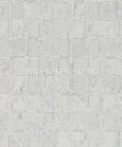 Rasch Deco Style vlies, habos anyagú szürke színű kockás, struktúrált modern tapéta
