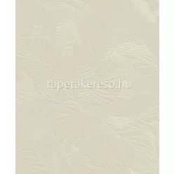   Rasch Deco Style vlies, habos anyagú beige, gyöngyház színű leveles modern tapéta