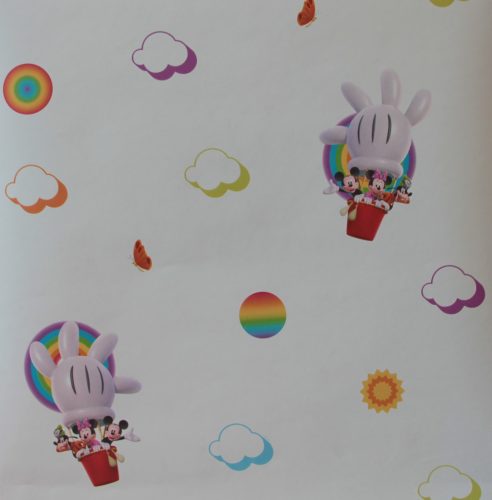 Decofun, papír, Mickey egér, gyerek,  piros, zöld, kék, sárga, fehér, fekete, rózsaszín színű, világos 