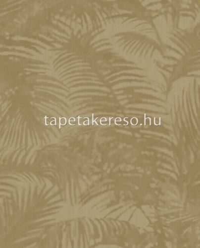Eijffinger Oasis vlies anyagú keki színű leveles modern tapéta