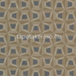   Limonta TEXTILIA vlies, vinyl anyagú barna, kék színű geometriai modern tapéta