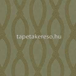   Marburg Memento homokszórt, vlies anyagú zöld, arany színű hullámos, geometriai modern tapéta