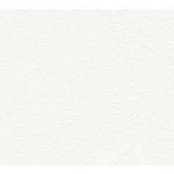   AS Creation Casual Living habos, vlies anyagú fehér színű vakolt, egyszínű, festhető modern tapéta