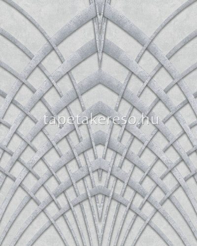 Marburg Modernista vlies, vinyl anyagú szürke, ezüst színű art deco modern tapéta