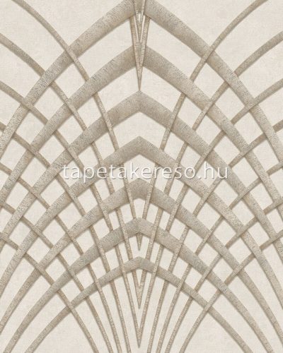 Marburg Modernista vlies, vinyl anyagú beige, barna, gyöngyház színű art deco modern tapéta