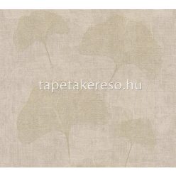   AS Creation Cuba vlies, vinyl anyagú beige, arany színű leveles, foltos modern tapéta