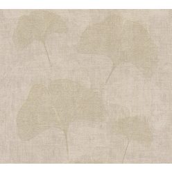   AS Creation Cuba vlies, vinyl anyagú beige, arany színű leveles, foltos modern tapéta