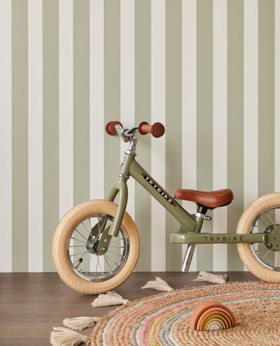 Eijffinger Explore vlies anyagú beige, zöld színű csíkos gyerek tapéta