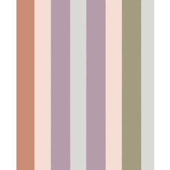   Eijffinger Explore vlies anyagú lila, barack, zöld, barna, szürke színű csíkos gyerek tapéta