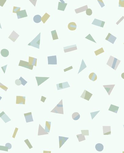 Eijffinger Explore vlies anyagú kék, zöld, barna színű geometriai gyerek tapéta