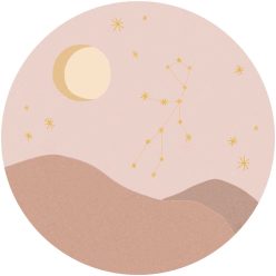   Eijffinger Explore vlies anyagú sárga, rózsaszín színű csillagjegy gyerek tapéta