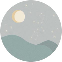   Eijffinger Explore vlies anyagú sárga, kék színű csillagjegy gyerek tapéta